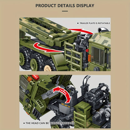 Un set di 2784 pezzi di kit di costruzione di veicolo blindato per personale, set di costruzione blindato militare, modello di blocco di costruzione decorativo MOC, regalo per appassionati, 688003