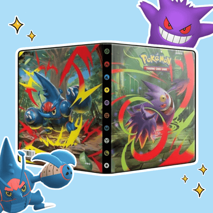 Pokémon ME02 – Portafoglio a 4 Tasche – Raccoglitore Ufficiale per la Conservazione delle Carte Pokémon, Perfetto per Collezionisti e Giocatori