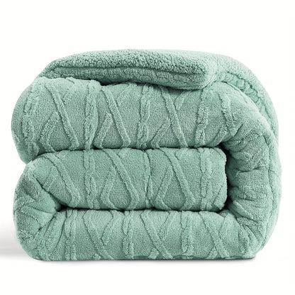 1 pz. Trapunta in Pile di Pelliccia Lussuosa - Biancheria da Letto Spessa, Calda e Ipoallergenica, Design Trapuntato Morbido per un Comfort Accogliente Tutto l'Anno, Trapunta Senza Copripiumino, Elementi Essenziali per la Camera da Letto, Comfort Domestic