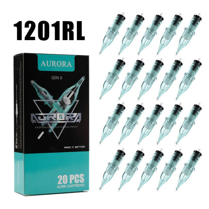 Aghi per tatuaggio, aghi professionali per tatuaggio, 20 pezzi, varie misure miste, Round Liner, Shader, Magnum, Curved/Round Mag, 5Rl 7Rl 9Rl 5Rs 7Rs 9Rs 15M1 21M1 15Cm 21Cm, aghi a membrana monouso per tatuaggio, per studio di tatuaggio professionale.
