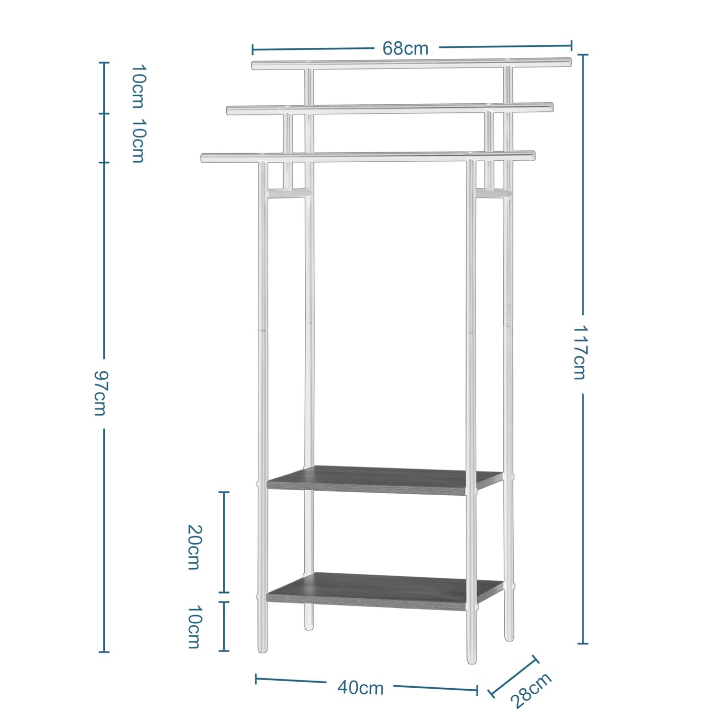 1pz mensola da bagno, portasciugamani verticale nero con 3 portasciugamani, barra per asciugamani con 2 ripiani, utilizzato per asciugamani e abbigliamento asciugamani, realizzato in materiale metallico e legno