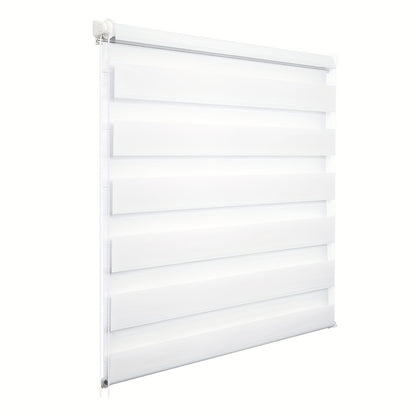 2 pezzi, Tende Doppie, Tende a Rullo Ombreggianti Doppie, Senza Foratura con Fissaggio a Morsetto, Trasparenti, Oscuranti, Regolazione della Luce, Decorazione Domestica, Tende per Camera da Letto Cucina Bagno Soggiorno, Facili da Pulire