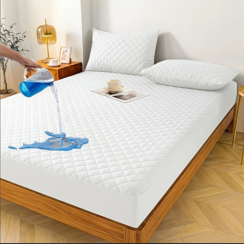 Coprimaterasso Impermeabile - Protezione per Materasso Trapuntato Tinta Unita Lavabile in Lavatrice con Angoli Profondi (Morbidissimo e Confortevole). Utilizzabile Come Lenzuolo Separato. Ideale per Camere da Letto, Dormitori e Hotel. Protegge i Lenzuola