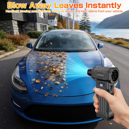 Ventilatore Turbo Violento, 140000RPM Senza Spazzole Wireless Portatile con Display Digitale Ricarica USB-C Potente Ventola Pulitore di Polvere per Auto pz Ventola da Esterno (Kit Aspirapolvere Opzionale)