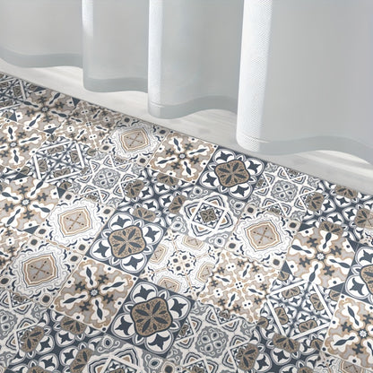 10pz, Adesivi per Piastrelle Retrò Impermeabili per Bagno, WC e Soggiorno - Antiscivolo, Autoadesivi, Resistenti all'Olio e Facili da Applicare - Perfetti per una Copertura del Pavimento Elegante e Duratura