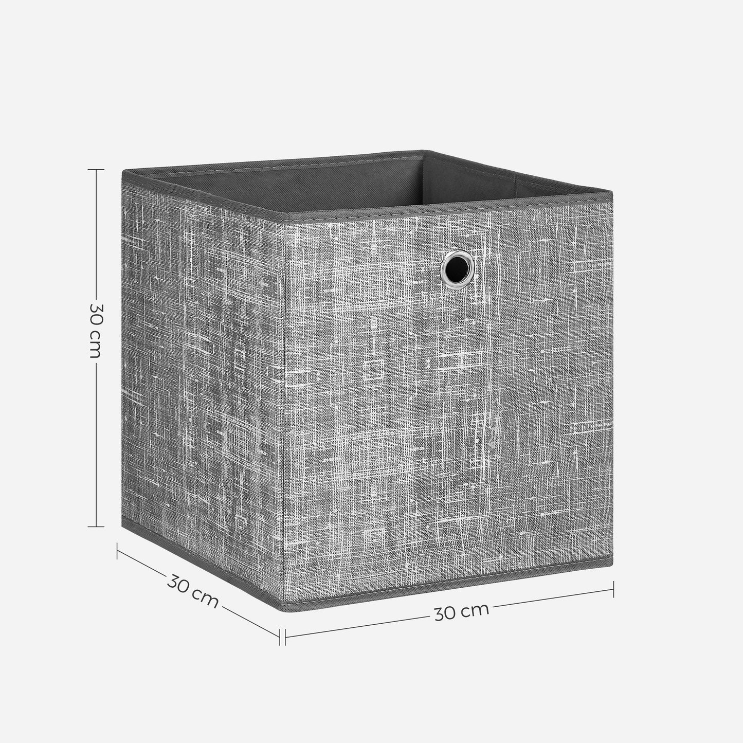 Scatole di Stoccaggio Pieghevoli, Set di 6, 30 x 30 x 30 cm, Adatte a Unità di Stoccaggio Cubiche, per Scaffali, Stoccaggio di Vestiti