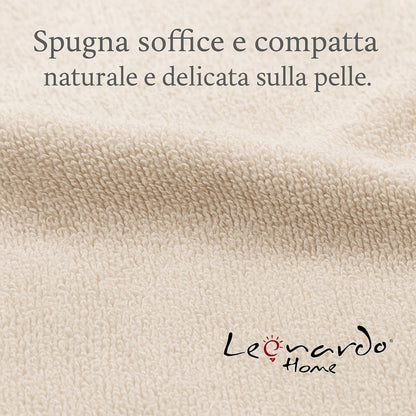 Leonardo Home - accappatoio uomo \ donna 100% cotone - accappatoio con Cappuccio in morbida spugna 100% cotone.