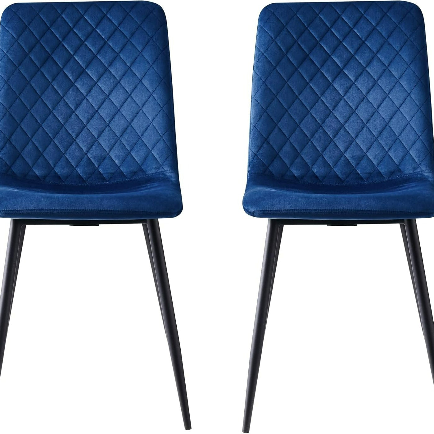 LEXI Set di 2 Sedie da Pranzo, Rivestimento in Velluto con Gambe in Metallo, Sedia Design, Disponibile in 9 Colori