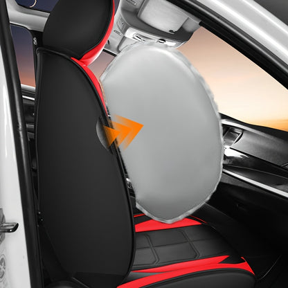 Set da 2 coprisedili per auto in pelle PU, protezioni ergonomiche universali per la maggior parte delle auto moderne europee