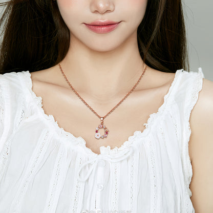 Collana romantica da donna con fiori di ciliegio, regalo di compleanno o anniversario