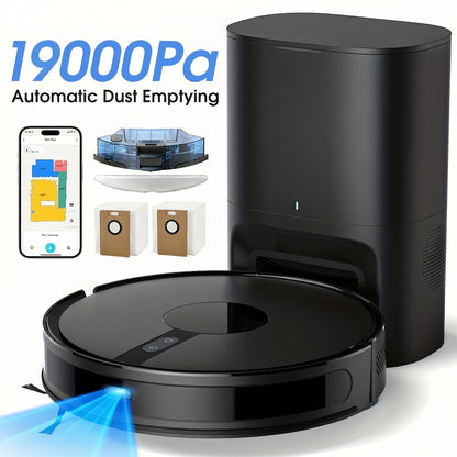 Lubluelu 2025 Ultimo Robot Aspirapolvere e Lavapavimenti B40Plus/Sl60D - Forte Aspirazione 5100Pa, Autovuoto, Mappatura Multi-Piano, Soluzione di Pulizia 3-in-1 per Peli di Animali Domestici, Tappeti e Pavimenti Duri con Funzione di Auto-Ricarica