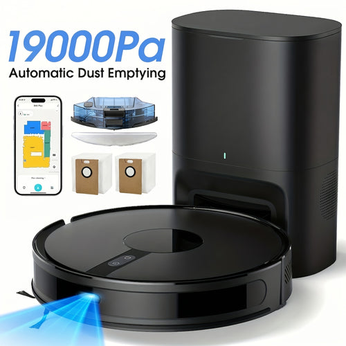 Lubluelu 2025 Ultimo Robot Aspirapolvere e Lavapavimenti B40Plus/Sl60D - Forte Aspirazione 5100Pa, Autovuoto, Mappatura Multi-Piano, Soluzione di Pulizia 3-in-1 per Peli di Animali Domestici, Tappeti e Pavimenti Duri con Funzione di Auto-Ricarica