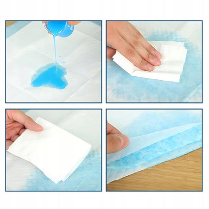 100 Pezzi Salviette Igieniche, Misura 40x60, Perfette per il Cambio del Pannolino, Cura di Anziani e Animali Domestici, Assorbenti, Alta Assorbenza, Protezione a 5 Strati, Morbide, Antigoccia, Sicure e Comode Salviette Monouso per Uso Quotidiano a Casa e