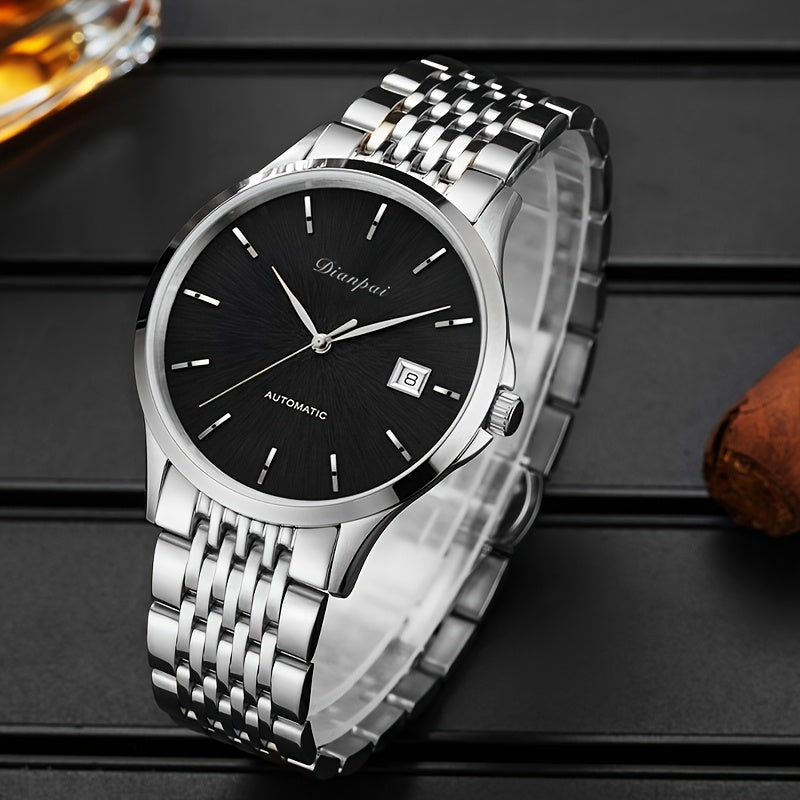 Orologio da polso da uomo automatico meccanico di lusso sottile sportivo con calendario per il Giorno del Ringraziamento