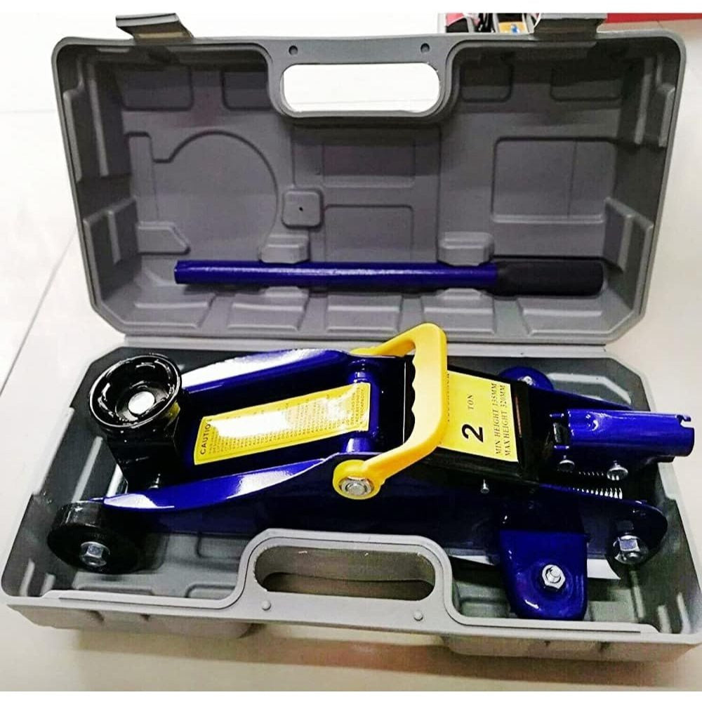 Cric a Ponte Pesante da 2 Tonnellate, Cric a Carrello a Basso Profilo per Auto, Furgone, Riparazione Pneumatici in Garage, Strumento di Emergenza per Cambio Gomme, Capacità di Carico 2 Tonnellate / 4000 Libbre, Altezza di Sollevamento da 5,3" a 12,6", con
