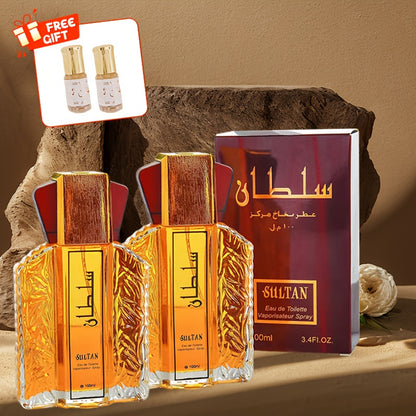 100ml*2+3ml*2, Profumo Legnoso Floreale per Uomo, Profumo Uomo, Profumo Romantico a Lunga Durata, Design Elegante, Forma Unica, Regalo Ideale per le Feste, Perfetto per la Vita Quotidiana e il Lavoro