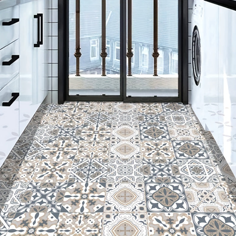 10pz, Adesivi per Piastrelle Retrò Impermeabili per Bagno, WC e Soggiorno - Antiscivolo, Autoadesivi, Resistenti all'Olio e Facili da Applicare - Perfetti per una Copertura del Pavimento Elegante e Duratura