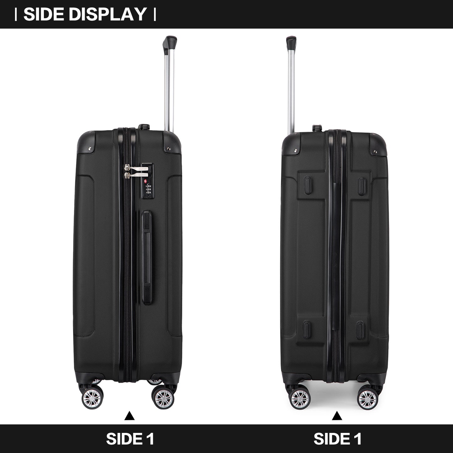 Valigia da imbarco 55x35x20cm a guscio rigido in ABS con trolley da viaggio, bagaglio a mano da cabina, 33L, regalo per Black Friday, Giorno del Ringraziamento, Natale
