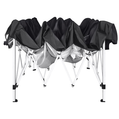 Gazebo Pieghevole 3X6 per Giardino, Gazebo Pieghevole, Baldacchino Pop-Up, Altezza Regolabile 2.4M - 2.6M Tenda da Festa Tenda da Giardino per Feste in Giardino Matrimoni all'Aperto, Stabile Senza Tessuto di Supporto