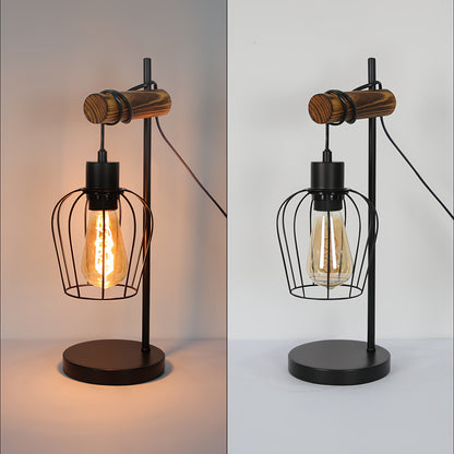 Lampada da comodino retrò a singola lampada, Lampada da tavolo per soggiorno in stile industriale, Dotata di interruttore, Lampadina non inclusa (ti aiuta a creare il tuo stile unico).