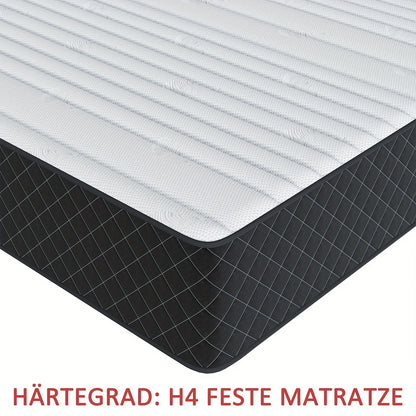Materasso 140 X 200, Materasso a Sfere con Rete Interne, Altezza 20 Cm, Materasso Ortopedico a 7 Zone con Schiuma Confortevole, Tessuto con Superficie Morbida, Materasso per Adulti, Durezza Media (H3)