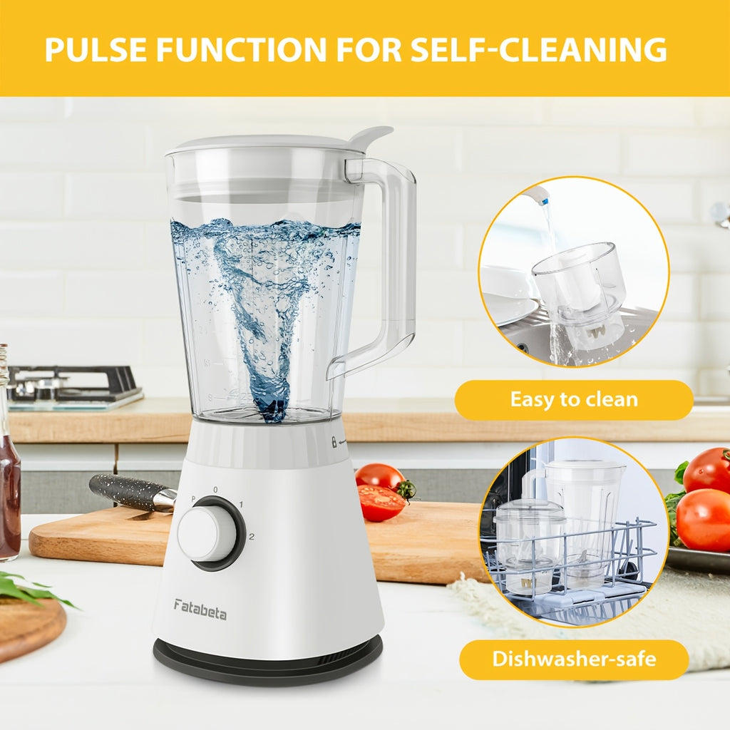 Frullatore di grande capacità da 1500ML, Robot da cucina 3-in-1, Tritatutto per carne, Frullatore per succhi per cucina domestica e verdure, Succo sano per la casa, Smoothie, Sorbetto, Milk Shake, Frappè