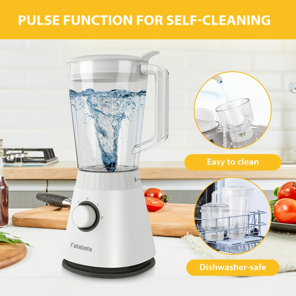 Frullatore di grande capacità da 1500ML, Robot da cucina 3-in-1, Tritatutto per carne, Frullatore per succhi per cucina domestica e verdure, Succo sano per la casa, Smoothie, Sorbetto, Milk Shake, Frappè