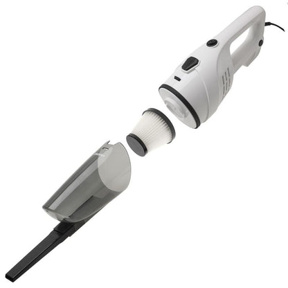 Aspirapolvere verticale senza sacco 800W 17 kPa Filtro EPA 11 Contenitore per polvere trasparente 0.6L Tubo metallico robusto Manico staccabile Cavo lungo da 7 metri Include spazzola per pavimenti duri e bocchetta a spina di pesce per una pulizia precisa
