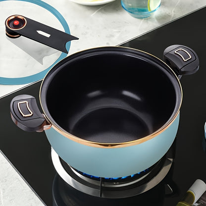 Pentola per Zuppa da 8L, Grande Capacità, Design Robusto e Durevole in Ceramica, Sicura e Affidabile per Tutti i Tipi di Pentole, Ideale per Regali e Fritture