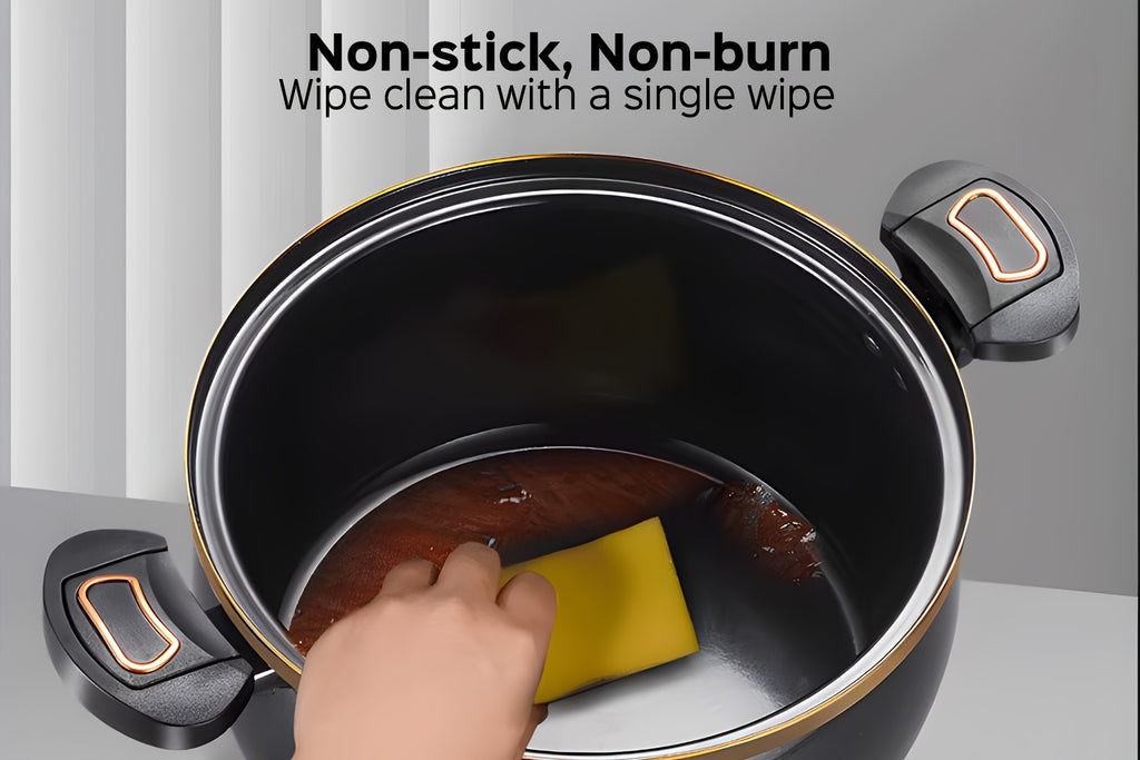 Pentola per zuppe multifunzionale da 8L di grande capacità, 28cm/11in, adatta per cucinare e stufare, compatibile con fornelli a gas e a induzione.