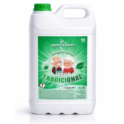 Detergente Liquido Professionale Tradizionale di Marsiglia 5L, Formula Concentrata per Biancheria Bianca e Colorata, 90 Lavaggi, Sapone Naturale per un Bucato Pulito e Cura