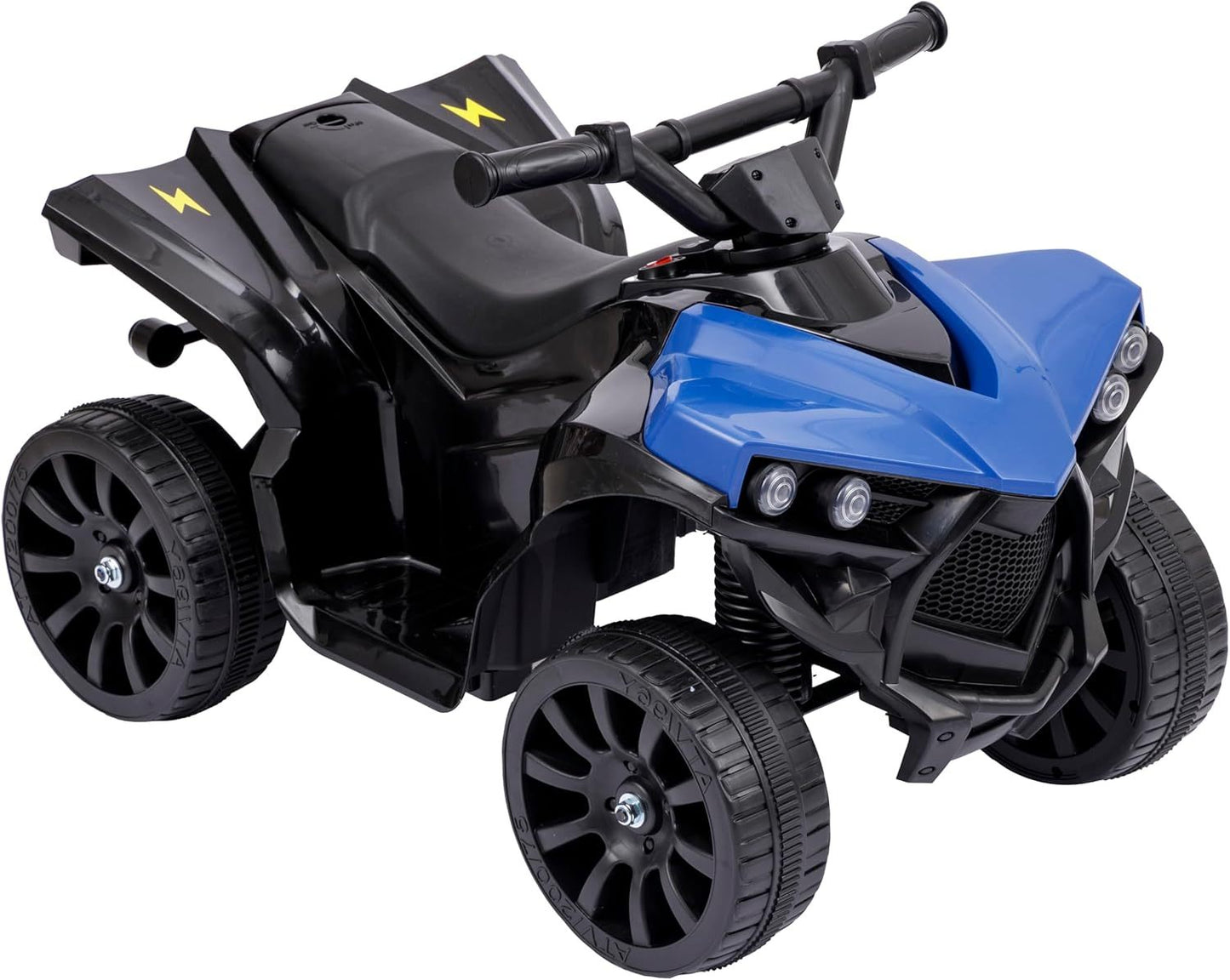 Baroni Toys Quad Elettrico per Bambini 3+ anni con Manubrio Sterzante, Musica e Luci Funzionanti, Quad con Modalità Avanti/Retro, Facile da Montare, 70x42x45 cm
