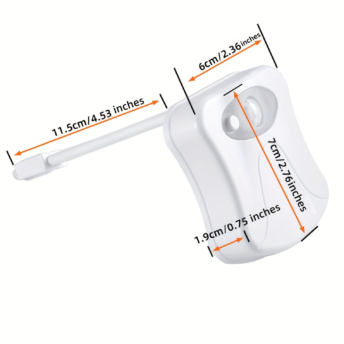 Set da 2 luci moderne per WC con sensore a infrarossi, rilevamento di movimento e luce notturna, adatte per bagno, a parete/spento, 16 opzioni di colore, funzionamento senza spina per water, in plastica