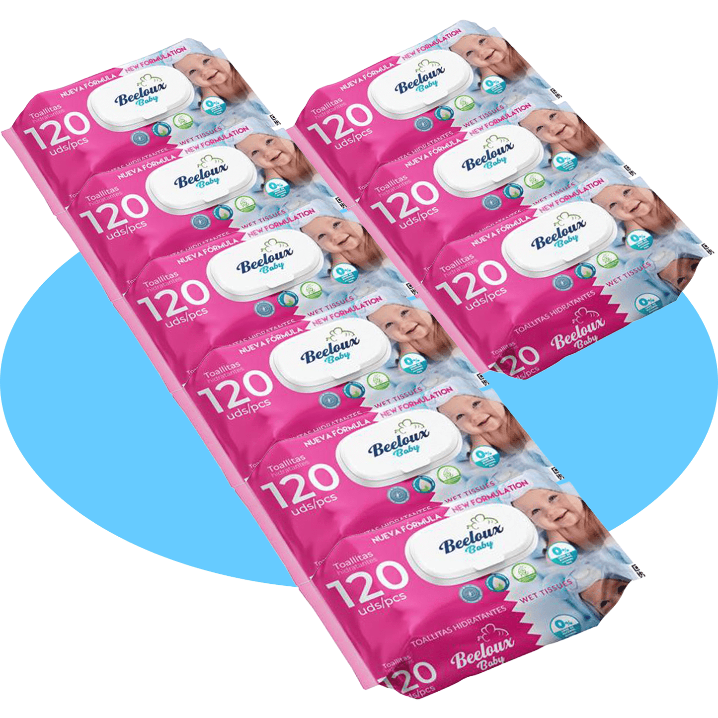 Salviette Umide in Fibra Ultra-Morbida per Cura Profonda e Idratazione, Ideali per Pelli Sensibili, Profumo Fresco, Confezioni da 3/6/9/12 Unità, 360/720/1080/1440 Salviette - Bestline