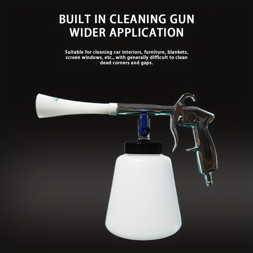 Pistola pneumatica per autolavaggio, universale, contenitore spray, rimozione efficiente della polvere, pulizia profonda per interni auto e vano motore, strumento per la cura dell'auto