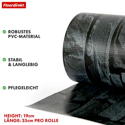 Striscia PVC per Privacy per Recinzione a Doppio Filo – Rotolo da 35m, Altezza 19cm, Include 20 Clip, Disponibile in 3 Colori e 4 Design