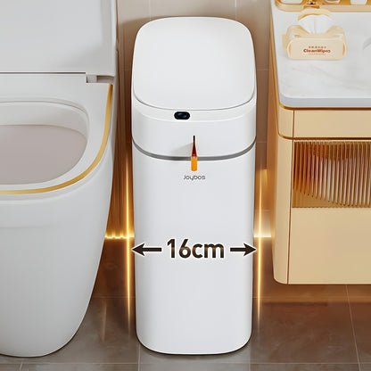 Pattumiera da 1 pezzo da 10 litri con sensore di movimento e 30 sacchetti per bagno, cestino automatico con coperchio, pattumiera sottile, cestino senza contatto, piccola pattumiera per bagno, camera da letto, ufficio, cucina, camper, ricaricabile, sacche