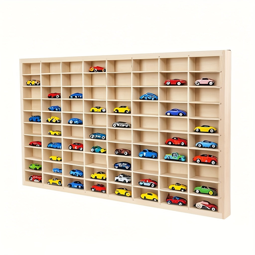 1 pz 1:64 Vetrina Espositiva da Muro in Legno per Modellini Auto - Mensola da Collezione Multiuso e Multi-Scena, Portaoggetti Sospeso Senza Trapano per Auto Diecast