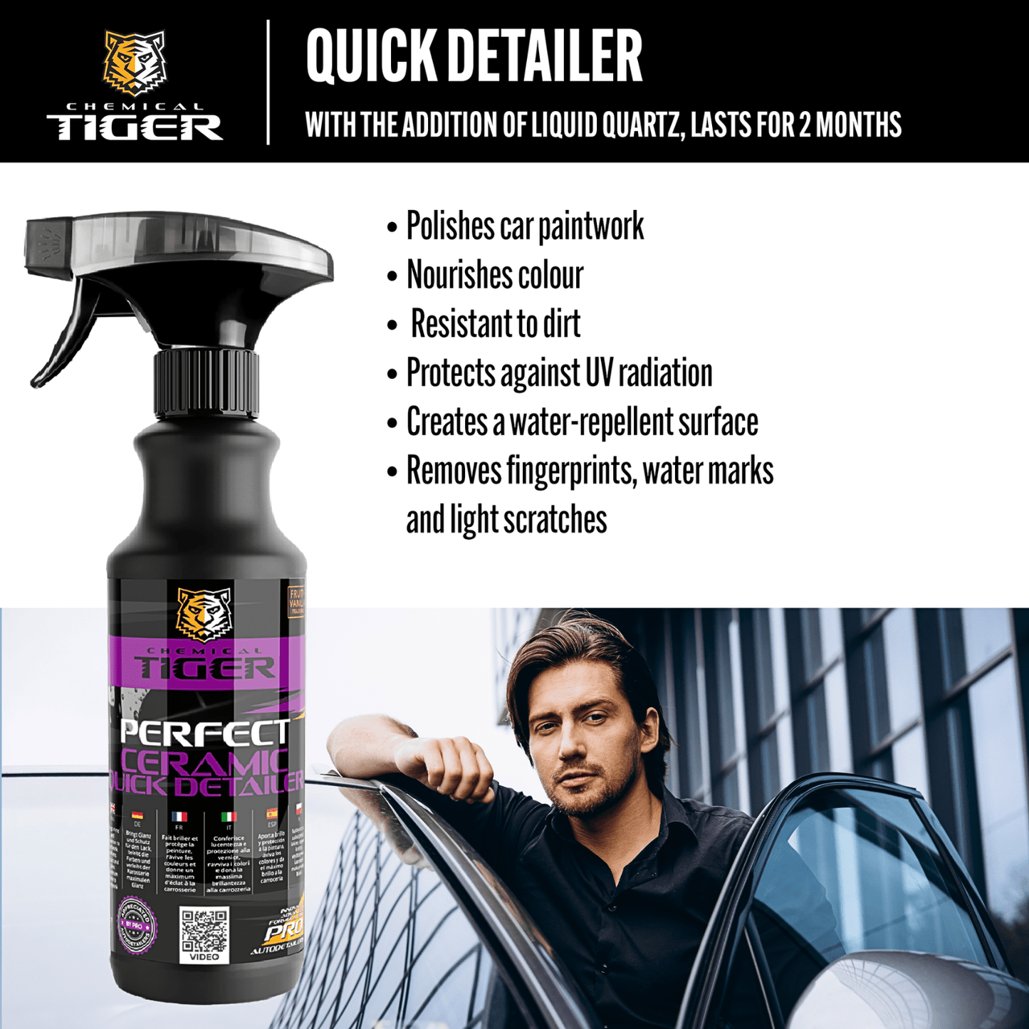 Ceramic Quick Detailer per Vernice: Lucidità, Profondità, Protezione – 500 ml