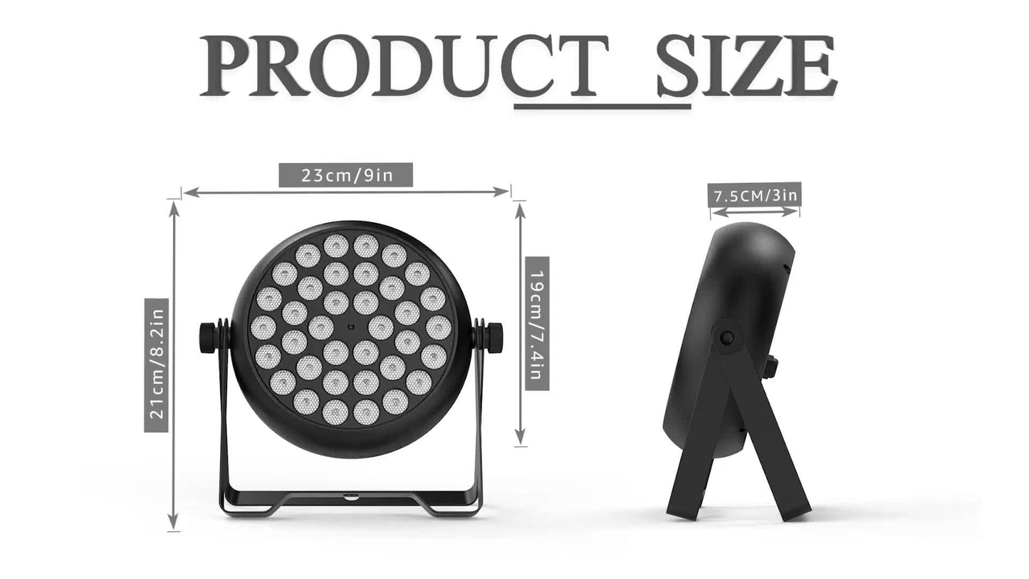 4 Pezzi 36 LED RGB Par Light Illuminazione Scena DMX Disco Party DJ Evento Show Illuminazione Natale