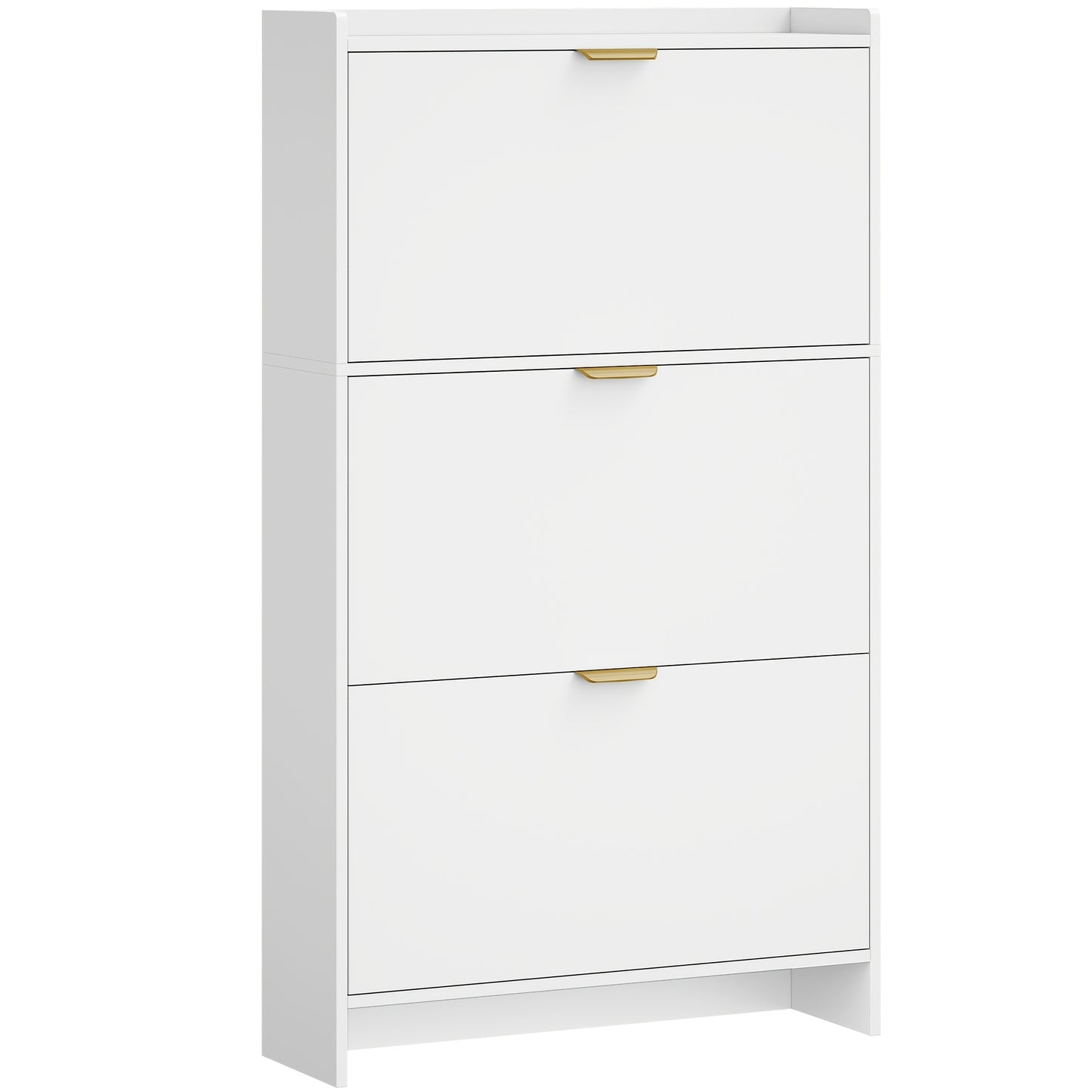 Scarpiera a 3 Ante, Scaffale Porta Scarpe, Scarpiera Stretta, Regolabile, Porta Scarpe, 18-24 Paia, Grande Capacità per Ingresso, Corridoio, Guardaroba, 24 X 76 X 138 Cm, Bianco