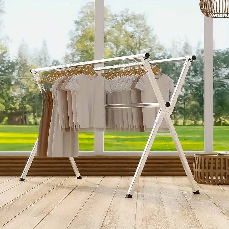 Stendibiancheria | Lunghezza retrattile e pieghevole, dimensioni 160.02cm e 199.9cm, metallo resistente, autoportante, acciaio inossidabile per impieghi gravosi, JOYBOS, Stendini