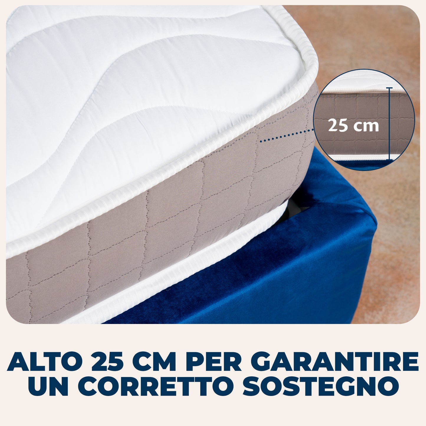 Materasso Matrimoniale Una Piazza e Mezza Singolo 80x190 90x190 90x200 120x190 120x200 140x190 140x200 150x190 150x200 160x190 160x200 180x190 180x200 200x200 Letto Foam King Size