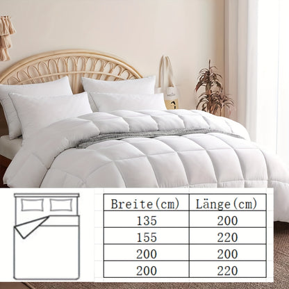 Hotel Series Copripiumino Trapuntato di Lusso - Piumone Morbido e Traspirante per Tutte le Stagioni, Lavabile in Lavatrice, Leggero e Caldo, Bianco Elegante per Casa o Hotel (135/155/200/220 cm) - Imbottitura in Poliestere Resistente, Accessori da Letto