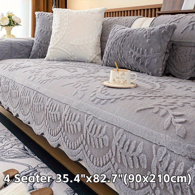 1 Copridivano in Peluche con Stampa Leopardata - Spesso, Caldo, Fintartan, Adatto agli Animali Domestici e Antiscivolo, Protezione per Divano per Soggiorno, Camera da Letto, Ufficio, Adatto a Diverse Dimensioni di Divano, Copridivani per Soggiorno