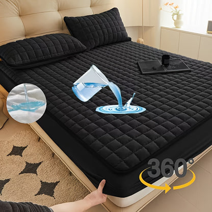 Coprimaterasso impermeabile da 1 pezzo di alta qualità, lenzuolo con angoli, realizzato con tecnologia di goffratura a onde sonore, copriletto morbido e confortevole, lavabile in lavatrice, adatto per camere da letto, hotel, dormitori, federe e imbottitur