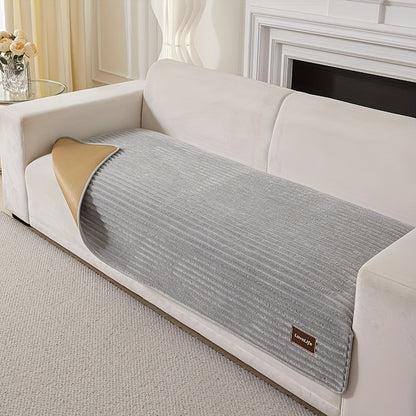 1 pz Copricuscino di lusso per divano | Protezione per cuscino divano in poliestere felpato con retro antiscivolo, texture morbida effetto flanella lavabile in lavatrice - Adatto agli animali domestici, adatto a tutti i tipi di divano, stile moderno