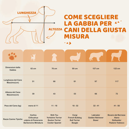 Costoffs Gabbia per Cani con Divisorio Kennel Metallica Pieghevole per Cani e Gatti Con 2 Porte e Vassoio Rimovibile Cuccia Cane da Esterno e da Interno Nero