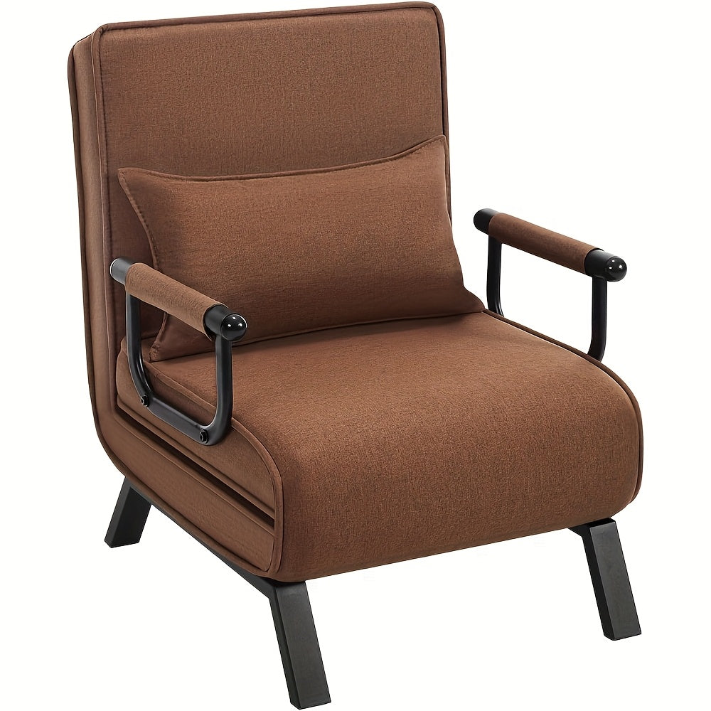 1 pz Sedia Elegante per Sala da Pranzo, Divano Letto 3 in 1, Letto per Ospiti, Poltrona Pieghevole con Schienale Regolabile, Cuscino Rimovibile, Adatto per Camera da Letto, Soggiorno, Ufficio, Capacità di Carico 150 Kg