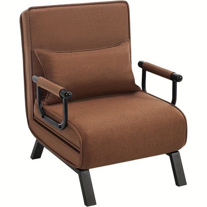 1 pz Sedia Elegante per Sala da Pranzo, Divano Letto 3 in 1, Letto per Ospiti, Poltrona Pieghevole con Schienale Regolabile, Cuscino Rimovibile, Adatto per Camera da Letto, Soggiorno, Ufficio, Capacità di Carico 150 Kg